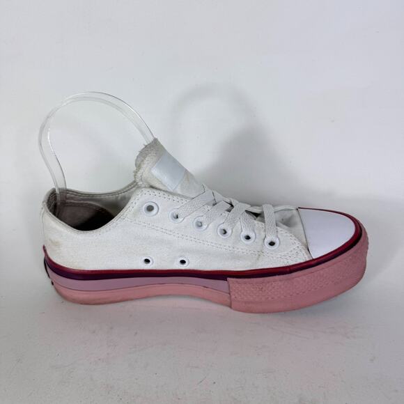 Converse Chuck Taylor All Star O.P.I. Platform Sneaker Women's 7 White Low Top - Picture 3 of 10